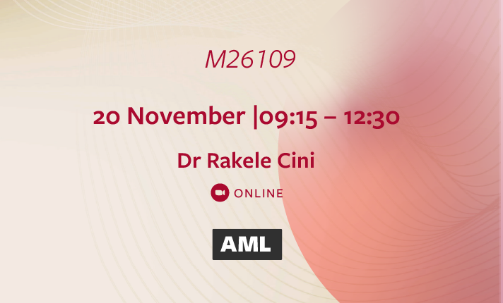 M26109 – Identifying Suspicious Transactions (including trend and pattern analysis) and Reporting Requirements (Online)